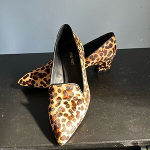Leopard pumps.